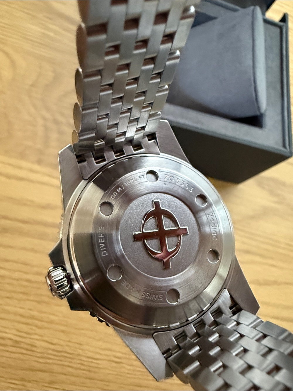 Zodiac Super Sea Wolf Diver’s Watch - Silver/Black/Orange (never worn) - Picture 6 of 10